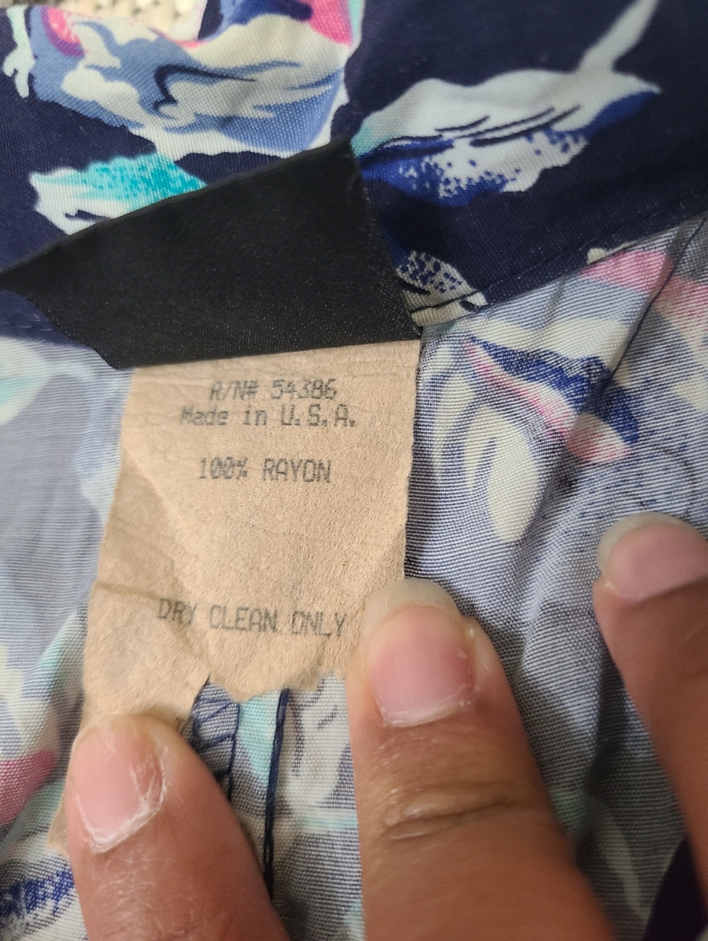 Vintage  Navy Floral Button-Front‎ Romper - Picture 2 of 9